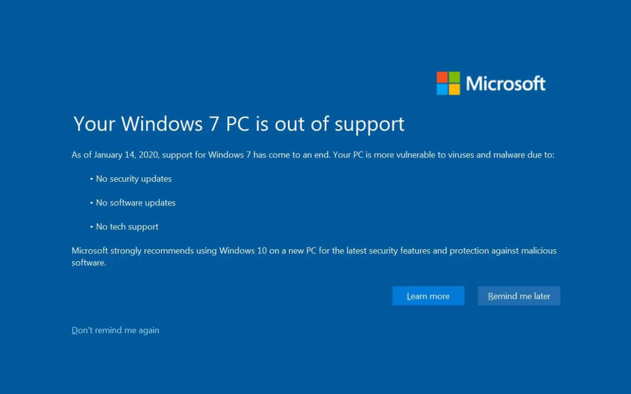 Windows 7 & Server 2008/R2 Support Has Ended – Act Now!