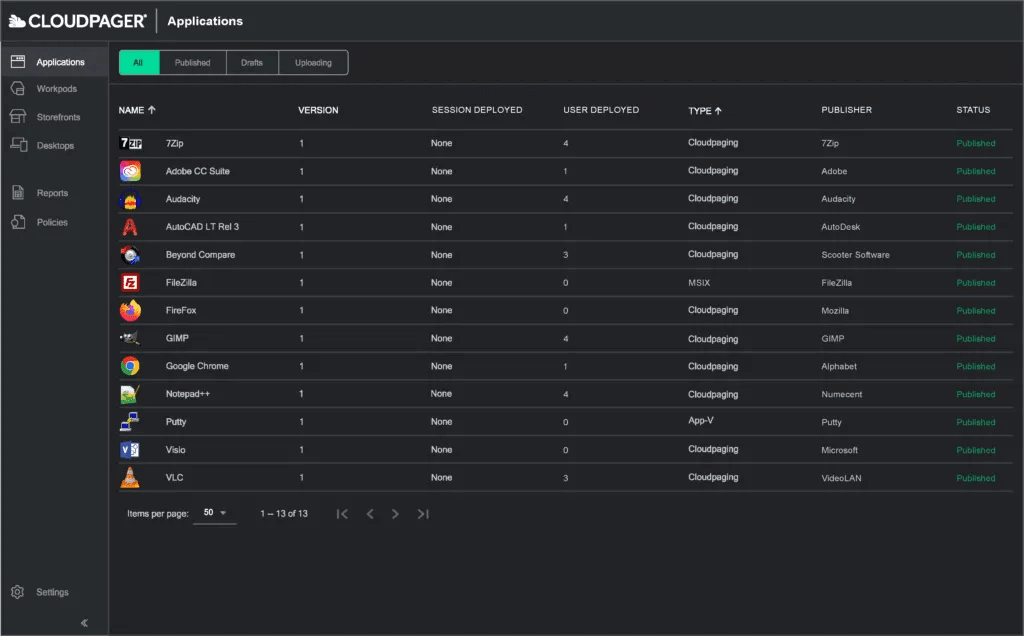 Numecent CloudPager Applications